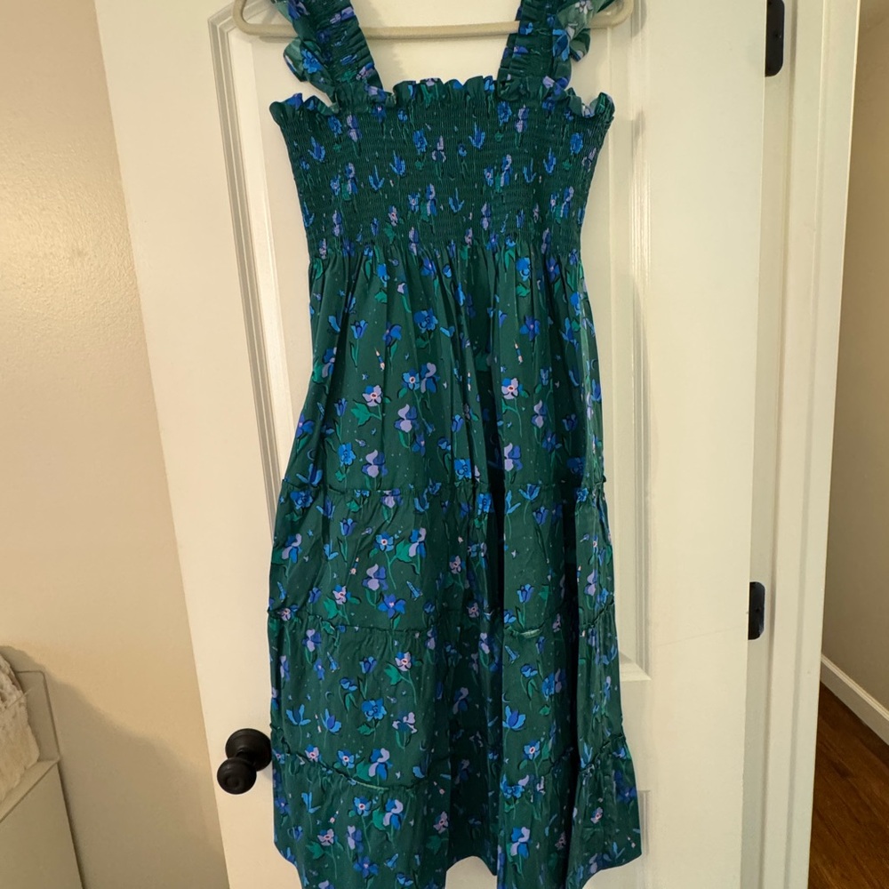 Hill House Blue Smocked Sundress Square Neck